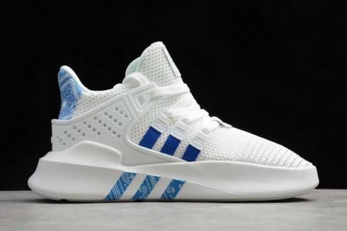 Adidas EQT Bask ADV Weiß Blau Muster Schuhe FV4537