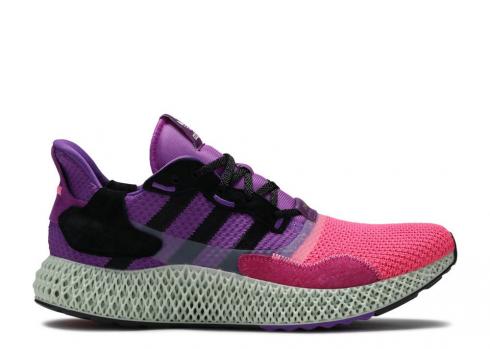 Adidas Sneakersnstuff X Zx 4000 4d Zonsondergang Roze Paars Zwart FV5525