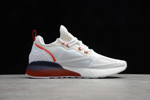 Adidas ZX 2K Boost Cloud White Red Midnight Shoes FZ44640 .