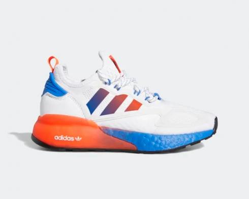 Adidas ZX 2K Boost Cloud White Solar Red Blue Buty FX9519