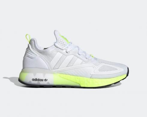 Adidas ZX 2K Boost Cloud White Solar Yellow Chaussures FW0480