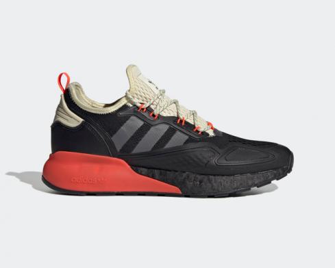 Adidas ZX 2K Boost Core Siyah Gri Beş Güneş Kırmızı FV9999,ayakkabı,spor ayakkabı