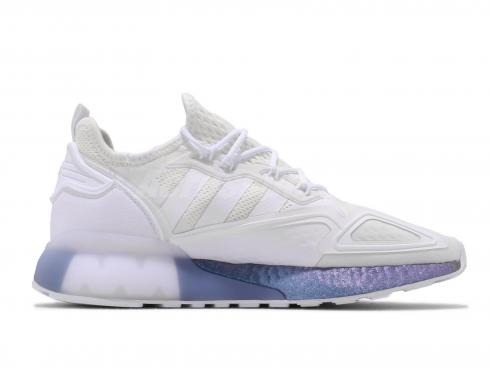 Adidas ZX 2K Boost White Purple Running Shoes FV2928