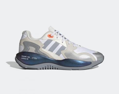 Adidas ZX Alkyne Boost Cloud White Grey Blue Shoes FY5720