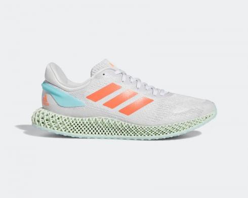 Adidas 4D Run 1.0 Dash Grey Signal Coral Blue Spirit Cloud White FW1230