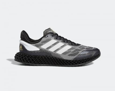 Adidas 4D Runner 1.0 Core Black Cloud White Gold Metallic EG6247