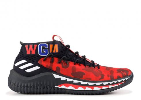 Adidas A Bathing Ape X Dame 4 Red Camo Core Res High Schwarz Pantone AP9976
