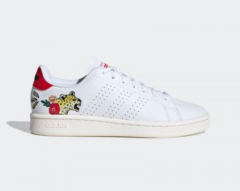 Adidas Advantage Cloud Blanco Escarlata EH3425