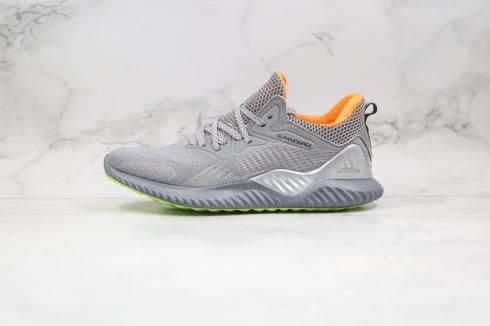 Sepatu Lari Adidas AlphaBounce Green Wolf Grey Orange B89093