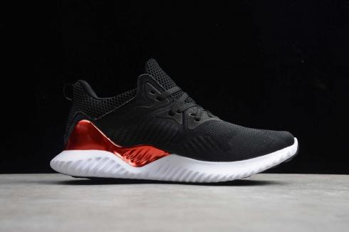 Sepatu Adidas Alphaboost Hitam Putih Oranye B89092