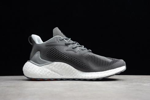 Adidas Boost Dark Grey Cloud White Orange Shoes EG6535