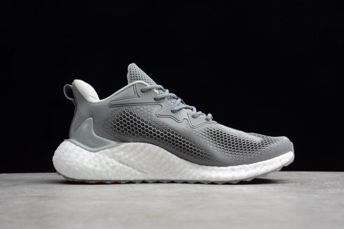 Adidas Boost Light Grey Cloud White Orange Shoes EG6534
