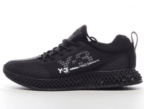 Adidas Consortium Y-3 Runner 4D IO Core Black Cloud White FX1066