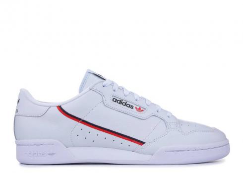 Adidas Continental 80 Aero Blue Scarlet Navy Collegiate B41673