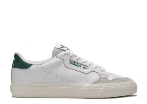 Adidas Continental 80 Vulc รองเท้าสีขาวสีเขียว EF3534