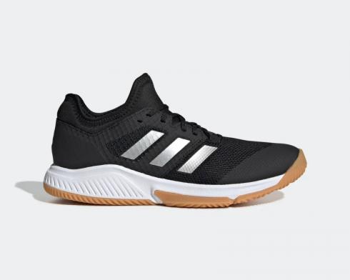 Adidas Court Team Bounce Core Hitam Perak Metalik Cloud Putih EF2638