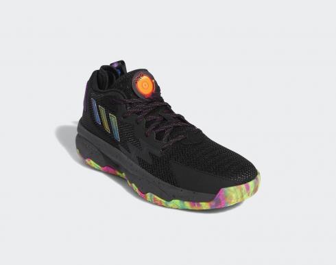 Adidas Dame 8 Big Mood Core Black Grey Six Panther Cyan GW4336 - Other ...