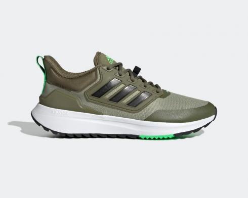 Adidas EQ21 Run Focus 올리브 코어 블랙 궤도 그린 H68086, 신발, 운동화를