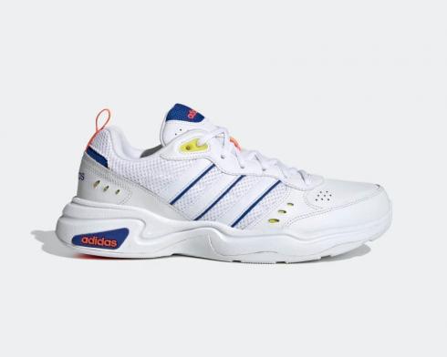 Adidas Essentials Strutter Cloud Wit Donkerblauw Schokgeel EG8382