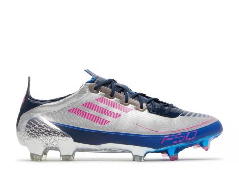 Adidas F50 Ghosted FG Uefa Champions League Pink Shock Collegiate Navy Metálico Prata GV7677