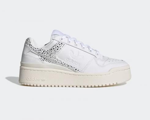 Adidas Forum Bold Cloud White Sparkly Crystals H05060