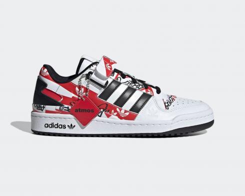 Adidas Forum Low Atmos Graffiti รองเท้า White Core Black Active Red GW3487