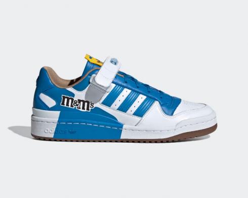 Adidas Forum Low M&M's Craft Blue Footwear สีขาว EQT Yellow GZ1936