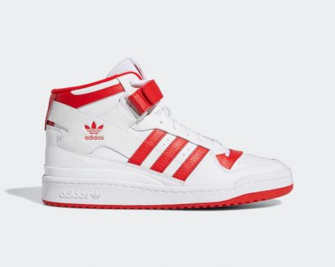 Adidas Forum Mid Cloud Bianche Vivid Rosse GY5819