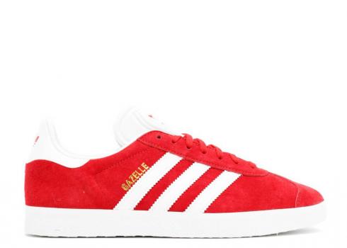 Adidas Gazelle Scarlet Blanc Chaussures Or Métallisé S76228