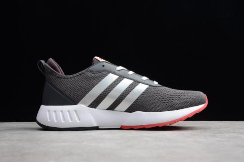 Adidas Grand Court Dark Grey Cloud White Solar Red Shoes EH0838