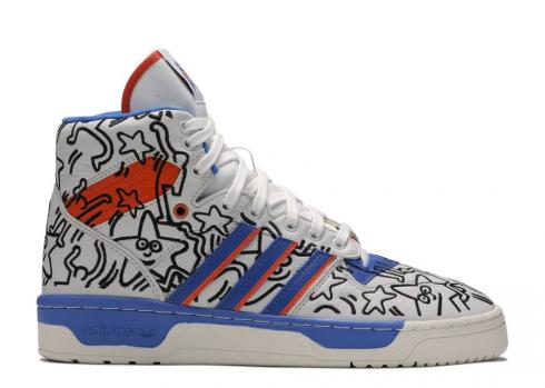 Adidas Keith Haring X Rivalry High Pop Art Azul Cristal Branco Laranja EE9296
