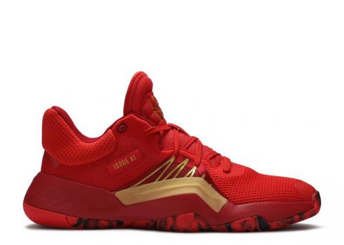 Adidas Marvel X D.o.n. Issue 1 Iron Spider Gold Power Red Metallic EG0490