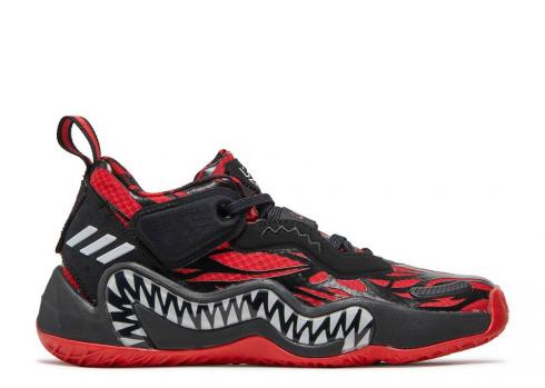 Adidas Marvel X Don Issue 3 J Venom Carnage Black Vivid Red Core Обувь Белая GZ5494