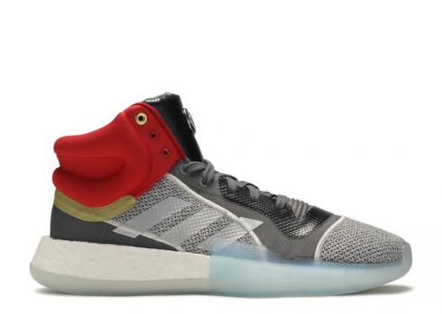 Adidas Marvel X Marquee Boost Heroes Among Us Thor Grau Metallic Schuhe Weiß Eins Silber EF2258