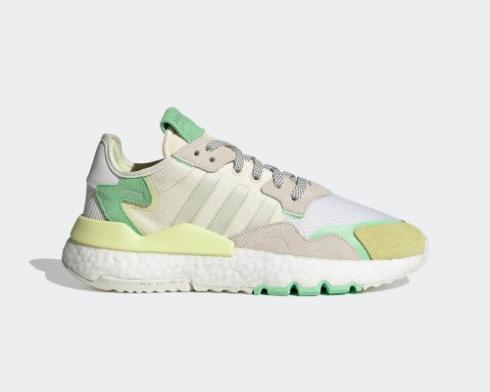 Adidas Nite Jogger Boost สีเบจสีเทาสีเขียว FY3104