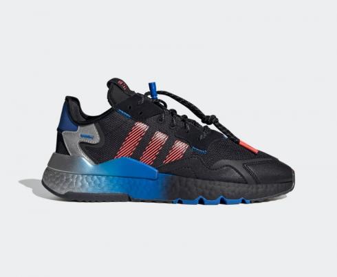 Adidas Nite Jogger Boost Black Flash Red Blue Shoes FW4275