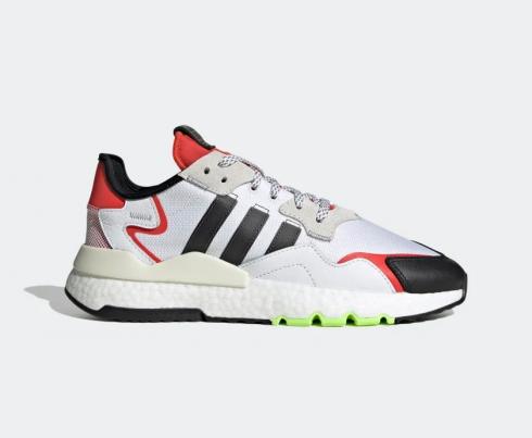 Adidas Nite Jogger Boost Black White Red Shoes EH1293