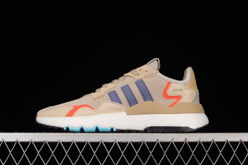 Adidas Nite Jogger Boost Brown Cloud White Blue FW6703 。