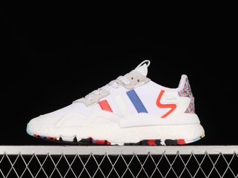 Adidas Nite Jogger Boost Cloud White Navy Blue Multi-Color CG6198