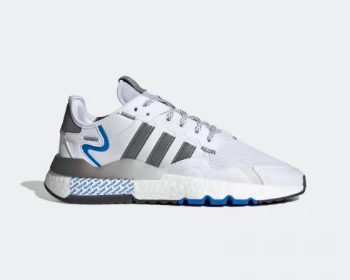 Adidas Nite Jogger Boost Grå Lilla Blå Sko FV6624