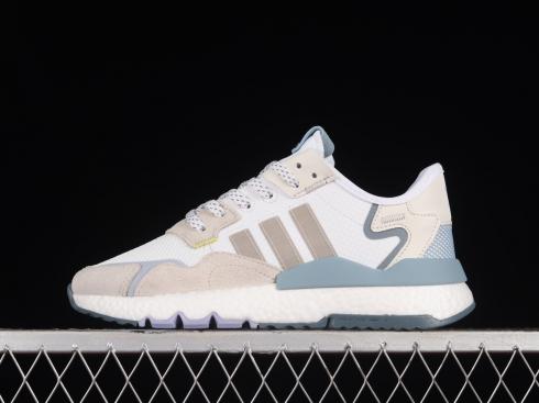 Adidas Nite Jogger Boost Light Blue Cloud สีขาวสีเทา IF0419