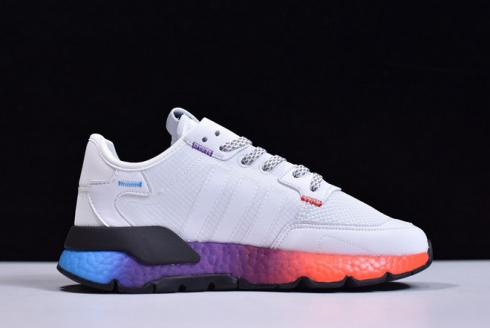 Adidas Nite Jogger Boost Blanco Negro Púrpura Naranja Azul FX1398