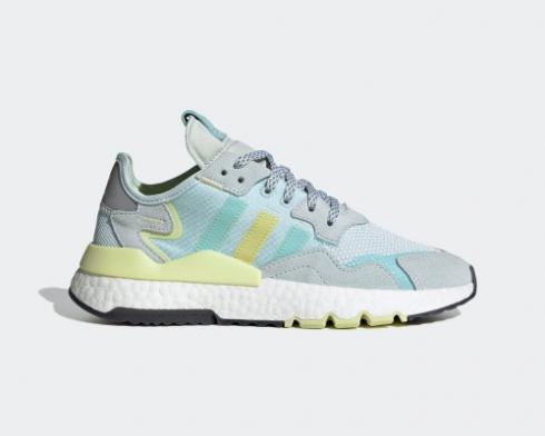Sepatu Adidas Nite Jogger Boost Putih Biru Hijau FX7460