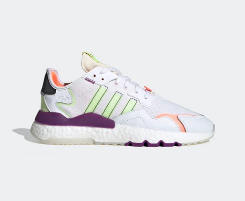Adidas Nite Jogger Boost White Purple Green Red Shoes FX3813