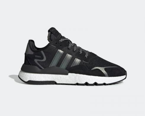 Adidas Nite Jogger Core Black Carbon Cloud White Chaussures réfléchissantes FU6844