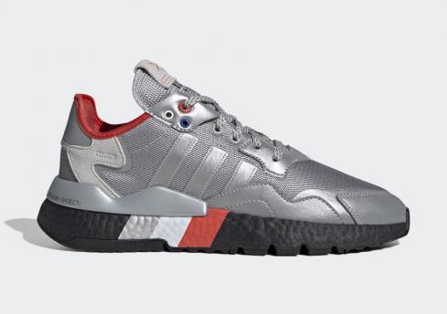Adidas Nite Jogger Zilver Metallic Wit Kern Zwart Schoenen FV3787