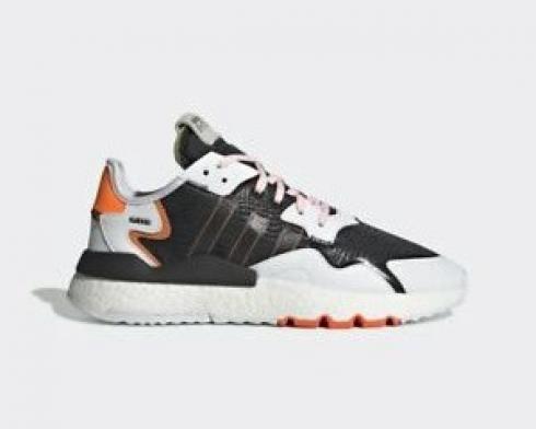 Adidas Nite Jogger Weiß Schwarz Orange Schuhe FU6842