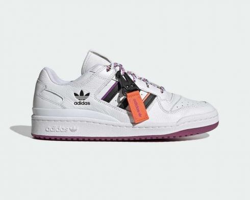 阿迪達斯 Originals Forum Low CL 鞋類白色衝擊紫色半太陽能橙色 IG5512