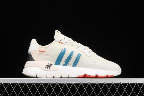 Adidas Originals Nite Jogger Cloud White Blue Red GZ3045,신발,운동화를