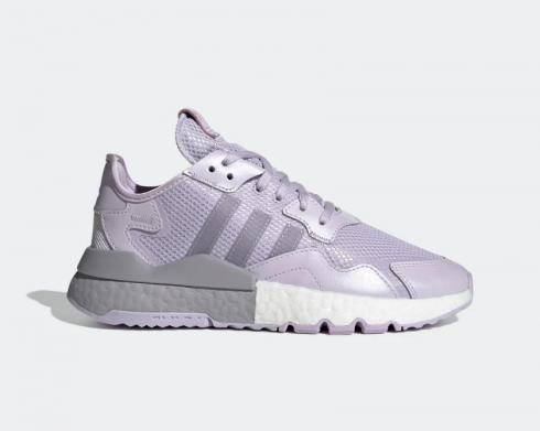 Adidas Originals Nite Jogger สีเทาสีม่วงรองเท้า FV1334